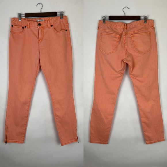 FREE PEOPLE skinny jeans in apricot color w30 - Picture 2 of 10